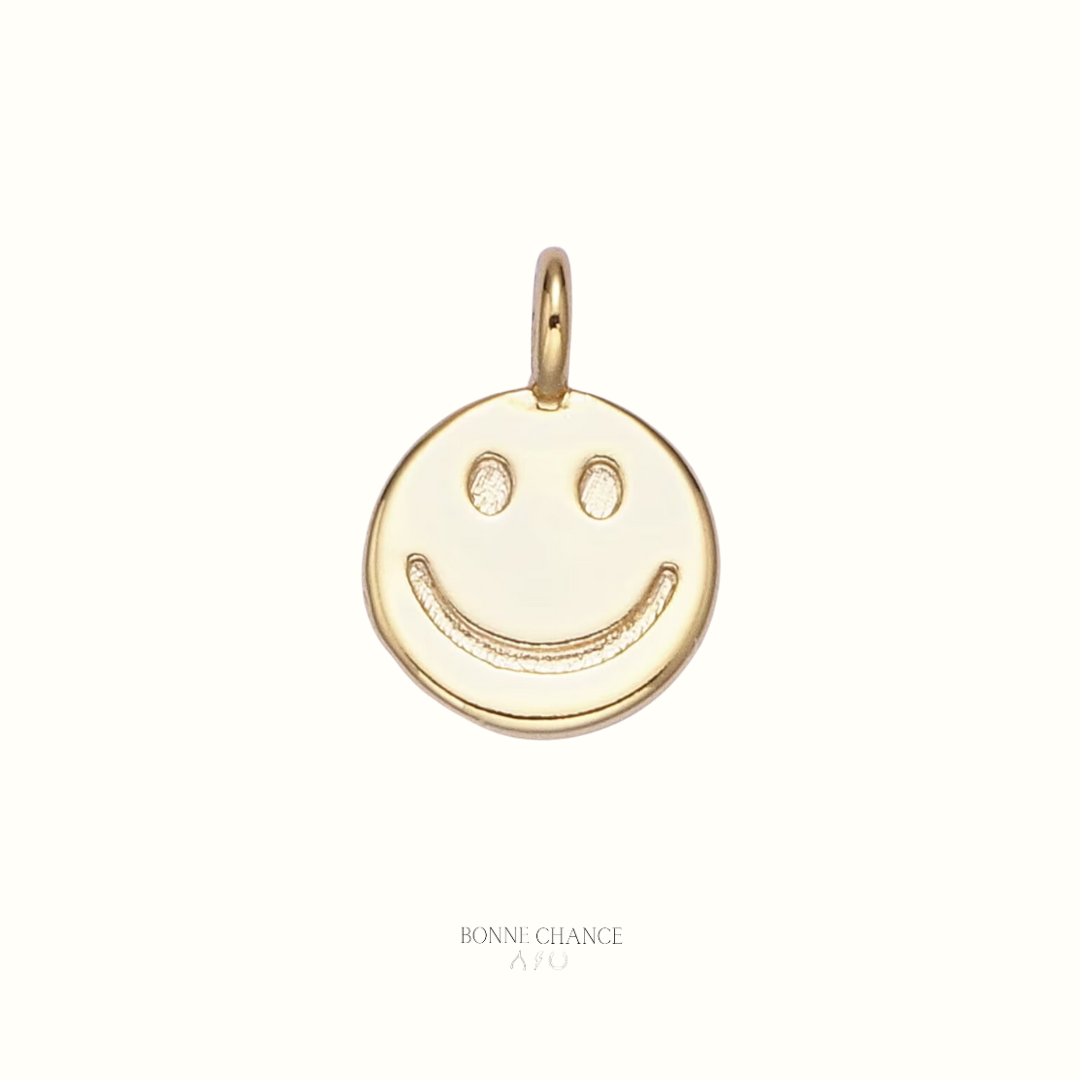 Gold Smiley Face Charm